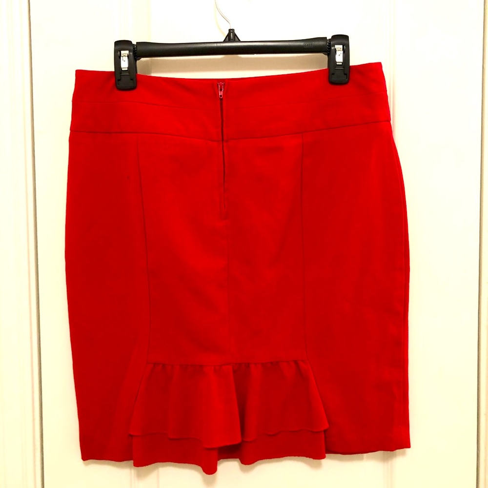 BCX Red Peplum Skirt
